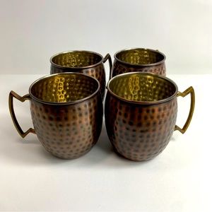 ODI Copper Hammered Textured Mugs Bundle of 4